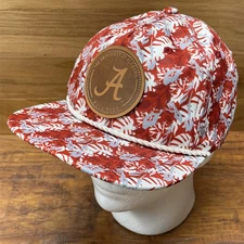 Alabama Crimson Tide “Malibu” Hat Red Floral Zephyr Snapback Logo Patch NCAA Cap