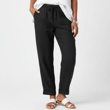 Banana Republic Linen Blend Black Casual Pants 6