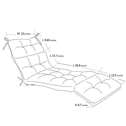 Indoor/Outdoor Chaiselongue Kissen, Frühling/Sommer Saisonal Allwetter - Bild 2 von 5