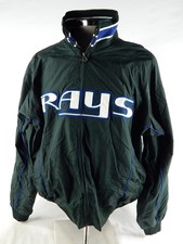 2000s Tampa Bay Devil Rays Bat Boy #BB Game Used Green Bench Jacket USA P L 367