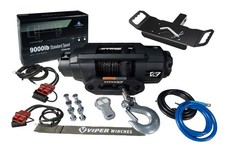 Viper V3 9000lb Utv Large Body Winch With 2 Receiver Mount And 48 Wiring