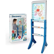 Discovery LED Artist Easel with Removable Glow-in-The-Dark Drawing Board - NEW