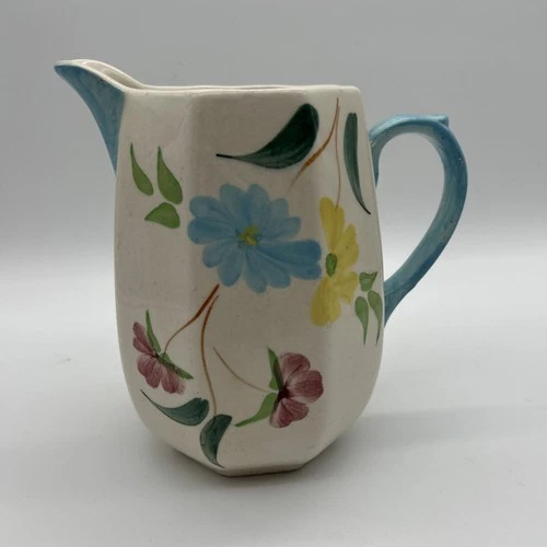 Keele Street Pottery Floral Pitcher England Staffordshire