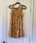 Maurices Yellow Floral Sleeveless dress XXL Woven Polyester Ruffle Pullover EUC — photo 1