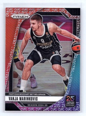 Vanja Marinkovic 2024-25 Panini Prizm EuroLeague #168 25th Anniversary Prizms