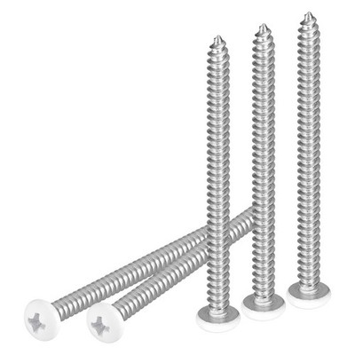 DTGN #10x2-1/2 White Screws 100Pack - 304 Stainless Steel #10x2-1/2'',