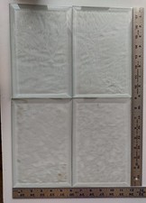 4 each Rare BIG 6" X 9" Glue Chip Rectangular Bevels for Stained Glass Clear