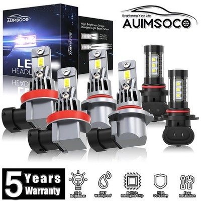 For Ram 5500 2011-2018 LED Headlight Bulbs Hi&Lo Fog Beam Super Bright 80000LM
