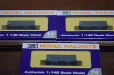 Dapol - N Gauge - NB040* - 20T Steel Mineral BR Grey - 3 mineral wagons
