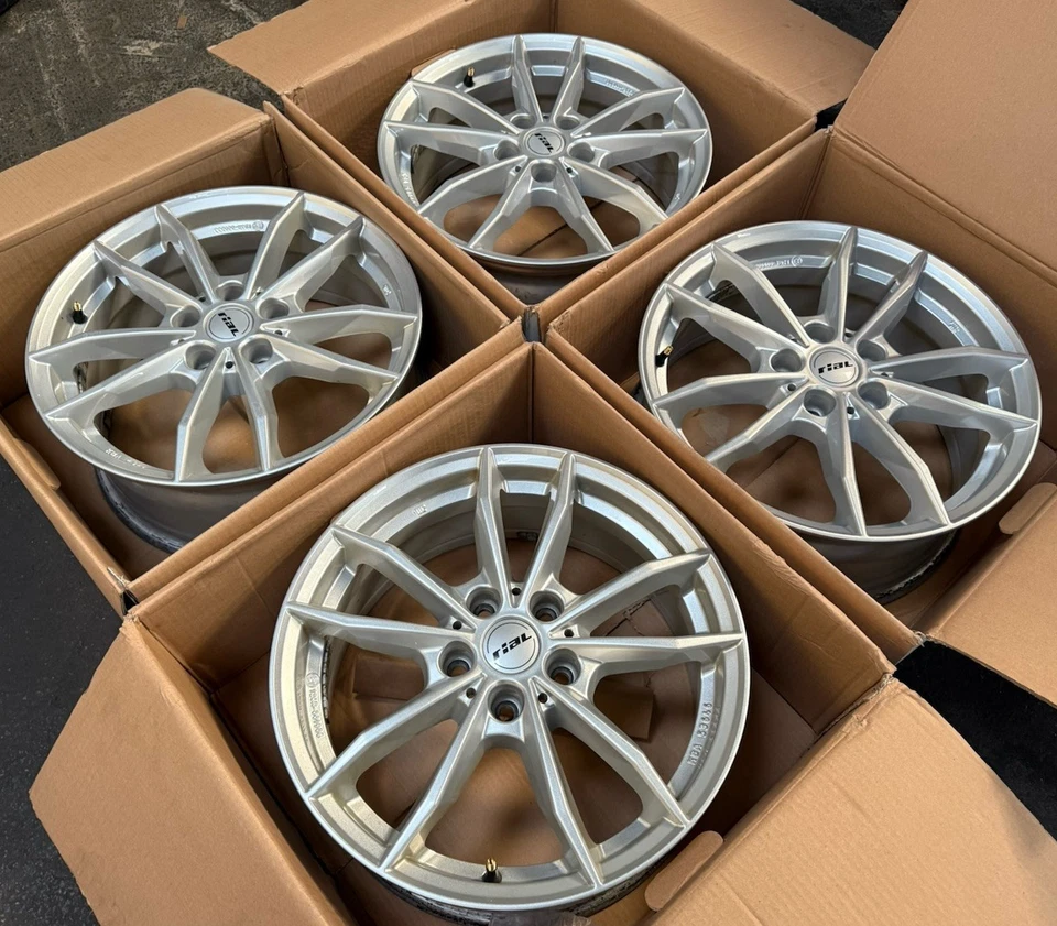 4x RIAL X12 7 X 17 pulgadas 5 X 112 ET 45 Polar plata Audi Seat Skoda VW ECE EXCELENTE - Imagen 3 de 4