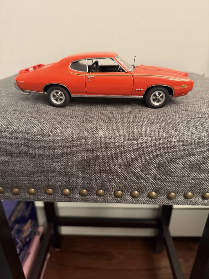 Pontiac GTO Judge 1969 Danbury como nuevo coche fundido a presión naranja escala 1:24 con caja Foto 3 de 4