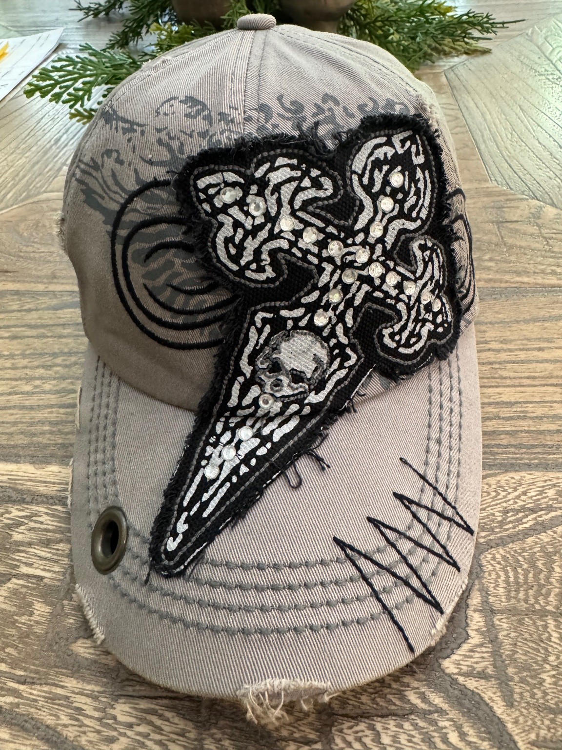 KBETHOS Hat Distressed Baseball Cap Men's Adjustable Grey Sk