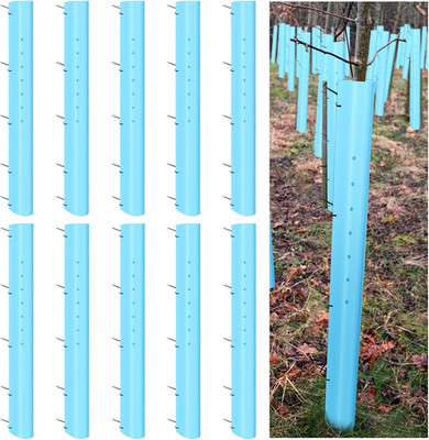 10 Pack 48'' Tree Seedling Grow Tubes Blue