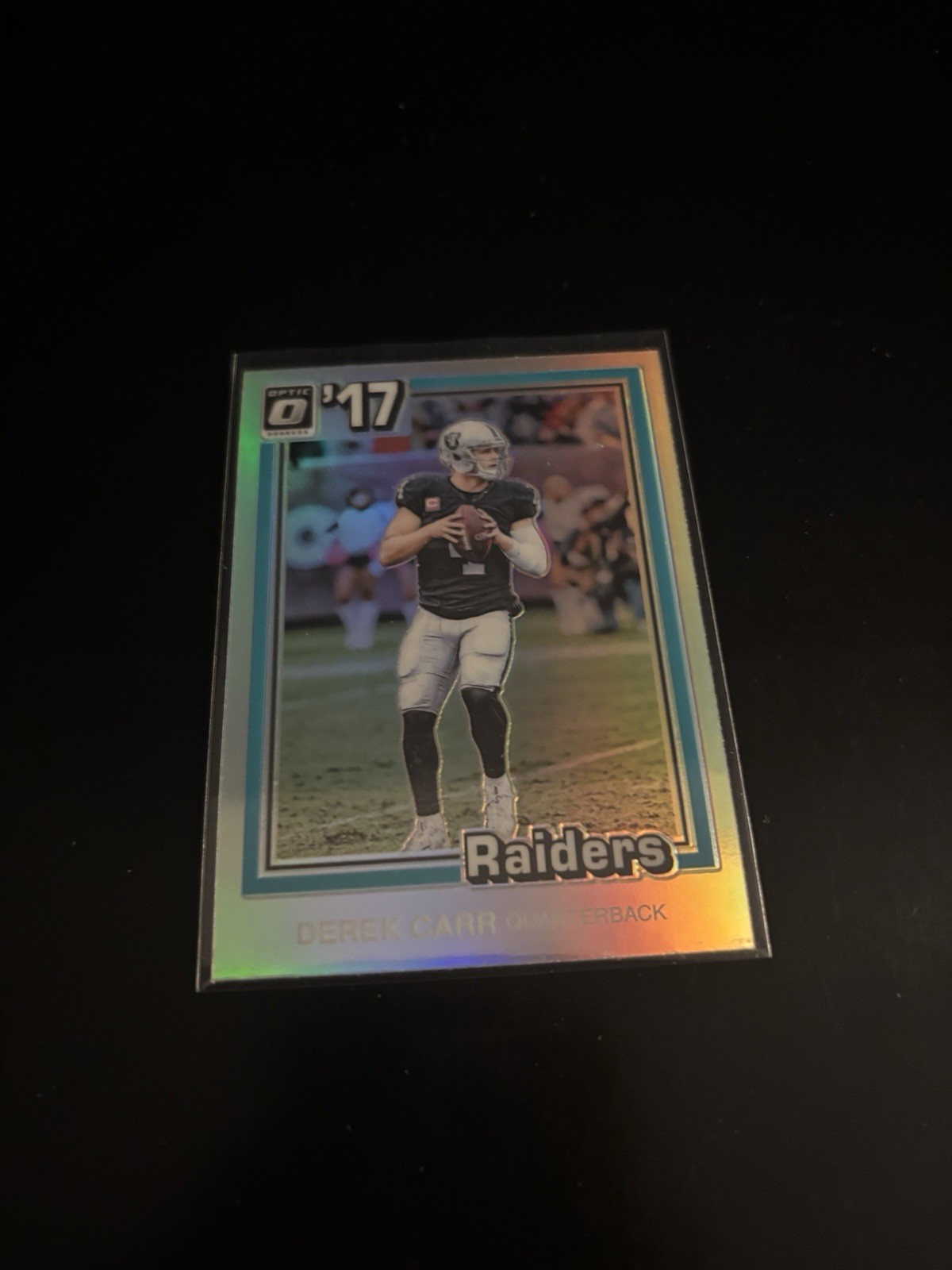 2017 Donruss Optic 1981 TRIBUTE SILVER PRIZM Derek Carr #23 Raiders