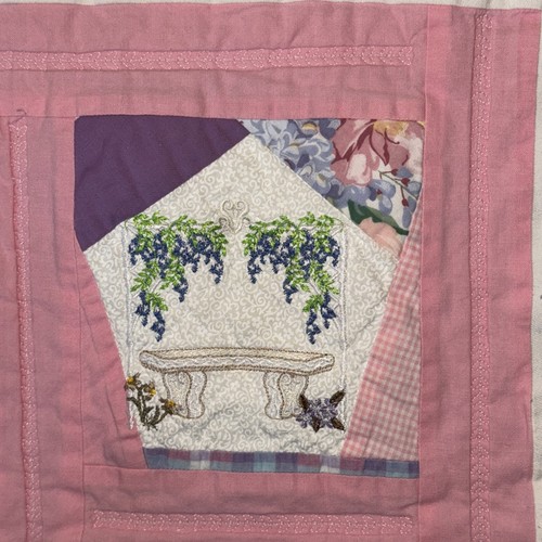 HAND MADE QUILT/Blanket Flower/Sewing Grandma Cottagecore Country USA Embroider - Bild 8 von 15