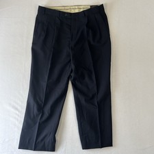 Vintage Chaps Ralph Lauren Men’s 38x28 Dark Navy 100% Wool Dress Pants Pleated