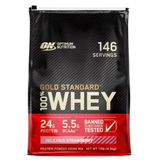 OPTIMUM NUTRITION 100% Gold Standard Whey Protein Delicious Strawberry 10 lb Bag