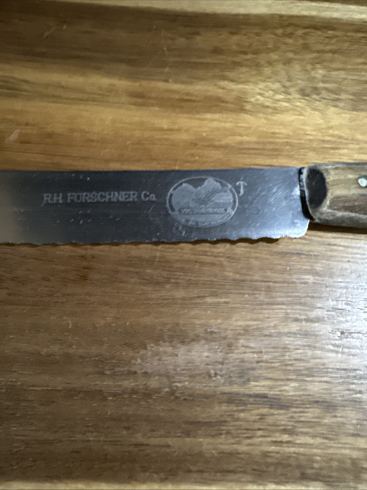 Vintage R.H Forschner Victorinox Bread Knife Slicer Rosewood Free Shipping