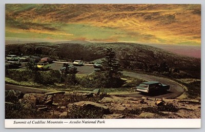Vintage Summit of Cadillac Mountain Acadia National Park Maine ME Postcard