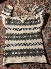 Vtg 90s Heavy Wool BOHO Ecuador Knit Sweater XL