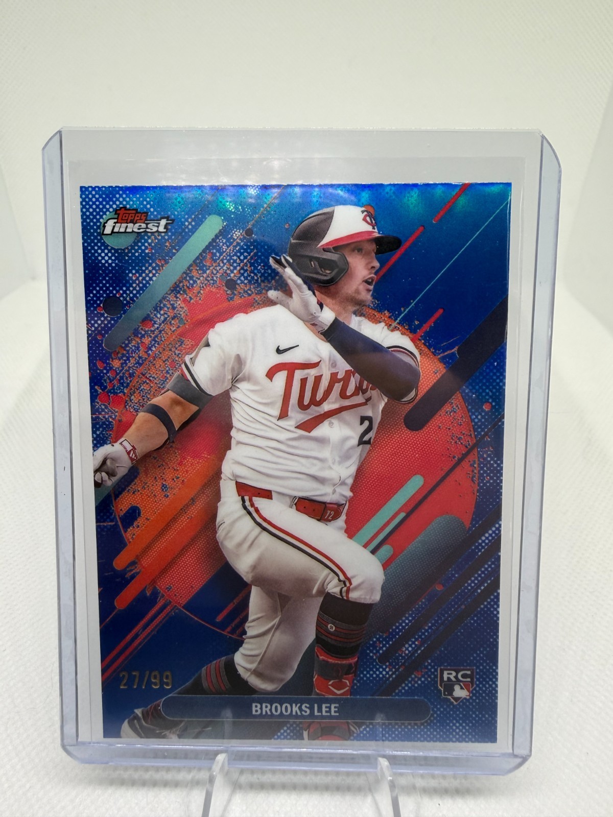 Brooks Lee 2025 Finest Rare Blue Refractor #299 /99 Twins RC Rookie
