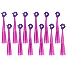 Rainbow Dance Ribbons, Wrist Streamers 20"  12 Pcs  Purple  Rose Pink