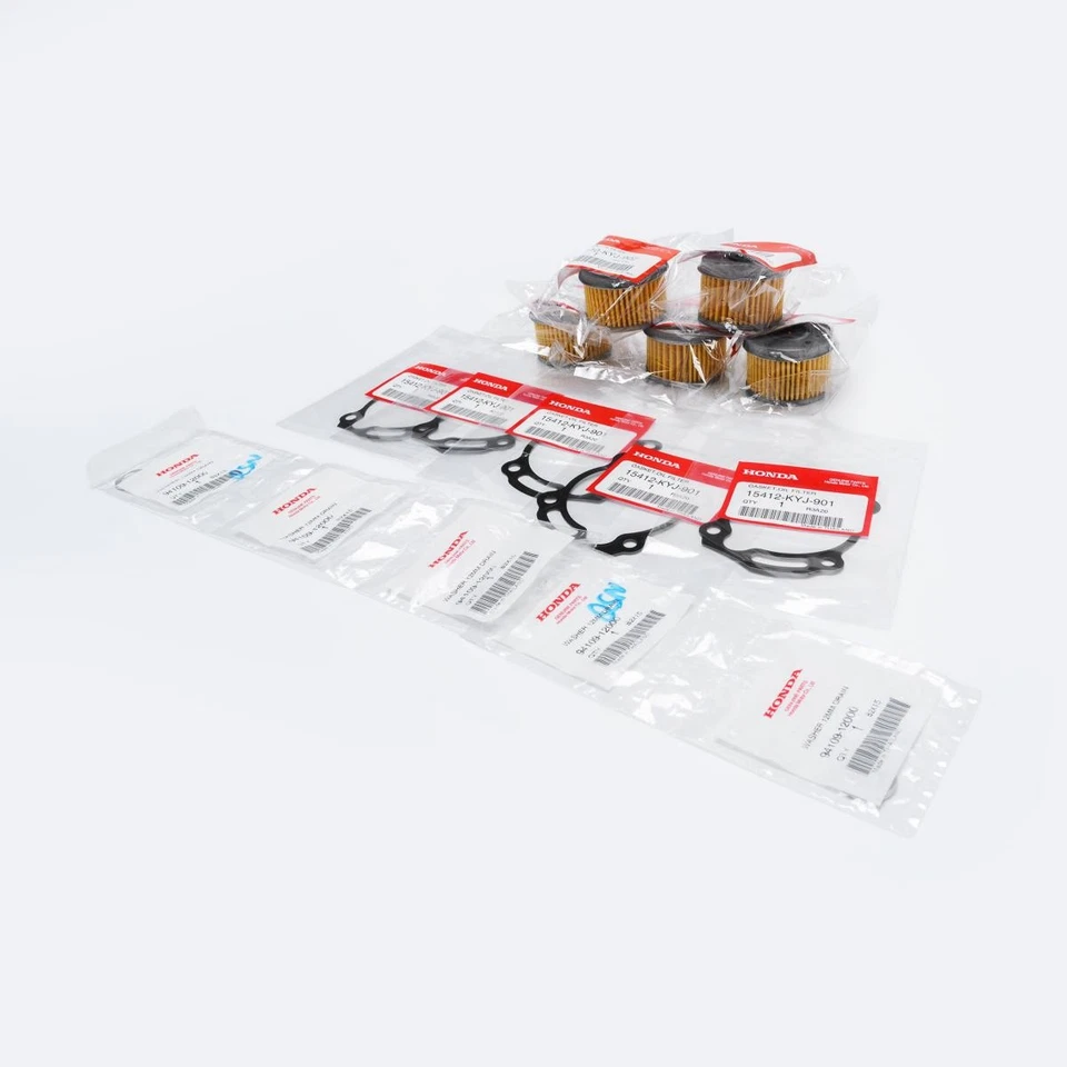 HONDA CRF250L M RL CRF300L LR OIL FILTER GASKET CRUSH WASHER X5 SET 12-22 - Image 3 of 4