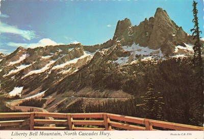 Liberty Bell Mountains North Cascades Highway Vintage Postcard