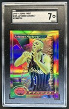 1993-94 Topps Finest Anfernee Hardaway Refractor Rookie RC #189 Magic SGC 7