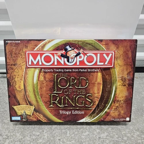 Monopoly The Lord of the Rings Trilogy Edition 2003 Hasbro 100% Complete w/ Ring