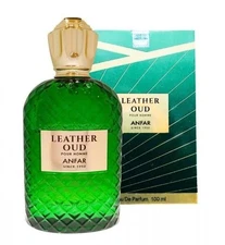 Anfar Men's Leather Oud EDP Spray 3.4 oz Fragrances 6292257588798