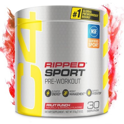 Cellucor Ripped Sport Pre Workout Fruit Punch: Energy, Fat Burn, 30 Servings