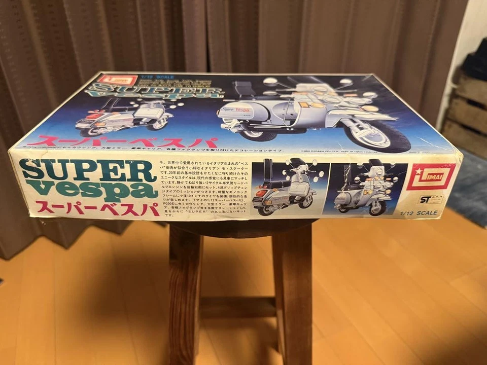 Imai 1/12 Super Vespa P200E Unassembled Model Kit 1980 Plastic Motorcycle - Image 4 of 4