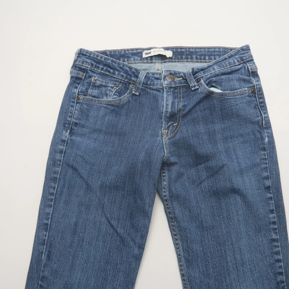 Levi's Womens 518 Superlow Jeans Size 7 Dark Wash Bootcut Low Rise - Image 3 of 4