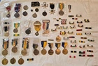 New ListingLot of US Military Army Navy Medals Ribbons Pins Vintage WW1 WW2 Phillipines