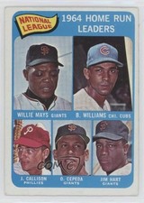 1965 O-Pee-Chee League Leaders John Johnny Callison Jim Ray Hart Willie Mays m2a