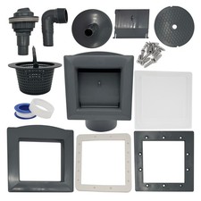 HAF ABS Pool Einbauskimmer Komplett Set Grau für Stahlwandbecken & Aufstellpool