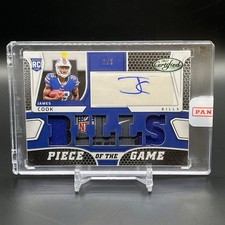 2022 Certified Piece of the Game Signatures Green RPA JAMES COOK RC /5 Sealed