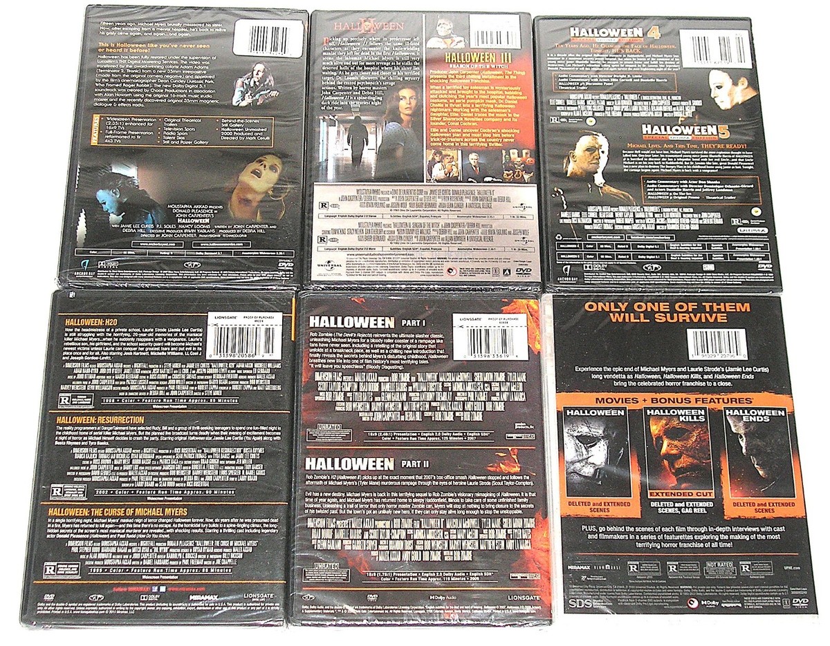 Horror DVD Lot - Michael Myers Halloween Complete Collection (6