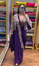 Ready-to-Wear Designer Saree for Adults Bollywood Party and Indian Pakistani Wed