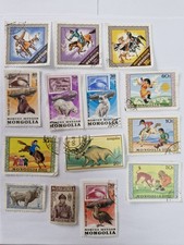 Selection of 14 Mongolia Stamps, used
