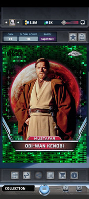 Star Wars Card Trader Hyperspace 24 Obi-Wan Kenobi Green Super Rare DIGITAL