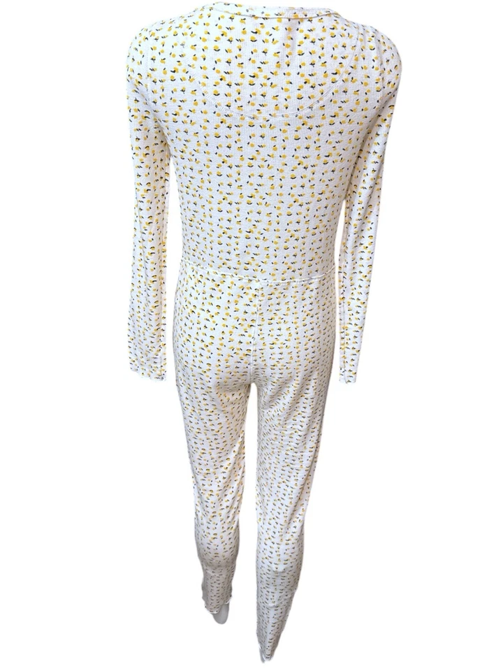 Пижамы комбинезоны FREE PEOPLE Intimate One Piece с цитрусовым лимонным принтом размер Small - Изображение 3 из 4