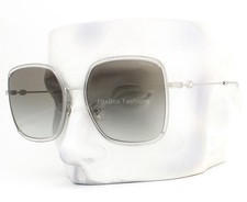 Coach Sunglasses HC 7139BD 940911 Polished Clear Silver Gray Gradient w/case