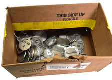 Bulk Lot 200 Aluminum 2" Circle Round Value Hang Tags for Part Identification