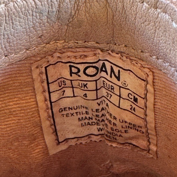 ROAN by Bed Stu Vita Pecan Woven Heeled Mule, Size 7