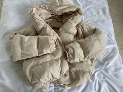 Urban Outfitters Cream Puffer Coat Jacket Small Padded UK