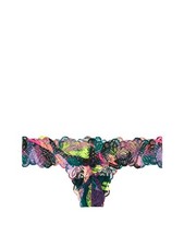 Victoria's Secret PINK Allover Floral Lace Thong Panty Night Floral