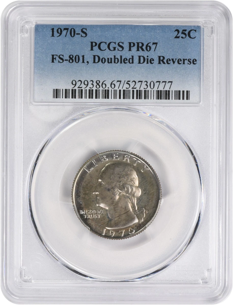 1970-S Washington Quarter DDR FS-801 PR67 PCGS