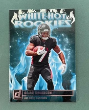 2023 Panini Donruss Football Bijan Robinson White Hot Rookies #WHR-2 RC Falcons